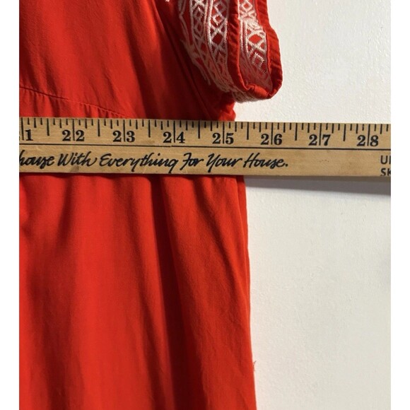 Angel Heart Boutique Red Tunic Top Multicolored Embroidered Floral Print 2XL - Picture 5 of 9